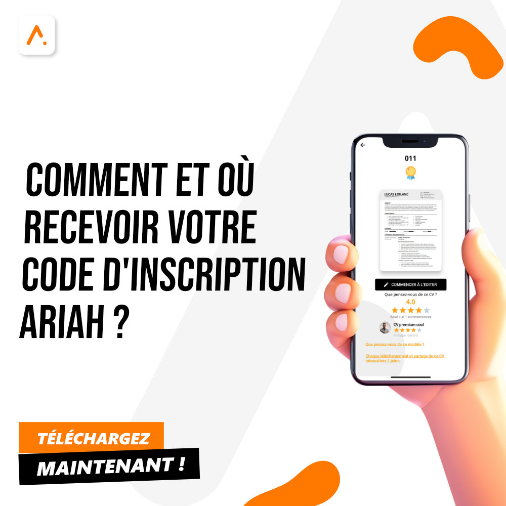 Comment et où recevoir votre code d'inscription Ariah